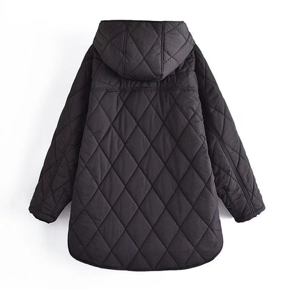 Women's Autumn Hooded Home Leisure Loose Cotton Coats
