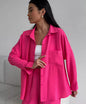 Women's Solid Color Pocket Casual Trousers Cardigans