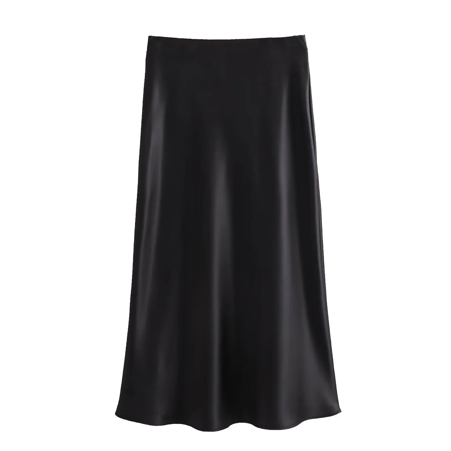 Women's Summer French Fashion Silk Satin Texture Skirts