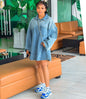 Women's Dress Fashion Polo Collar Loose Denim Dresses