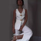 Summer Solid Color Sleeveless Slim Fit Suits
