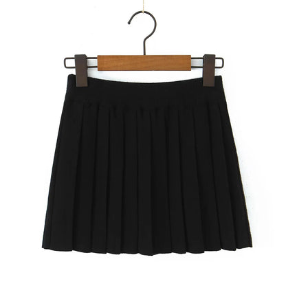 Women's Pure Gentle Knitted Two-piece Collar Burrs Tassels Waist Suits