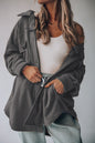 Women's Fashion Long Sleeve Single-breasted Fleece Shirt Coats