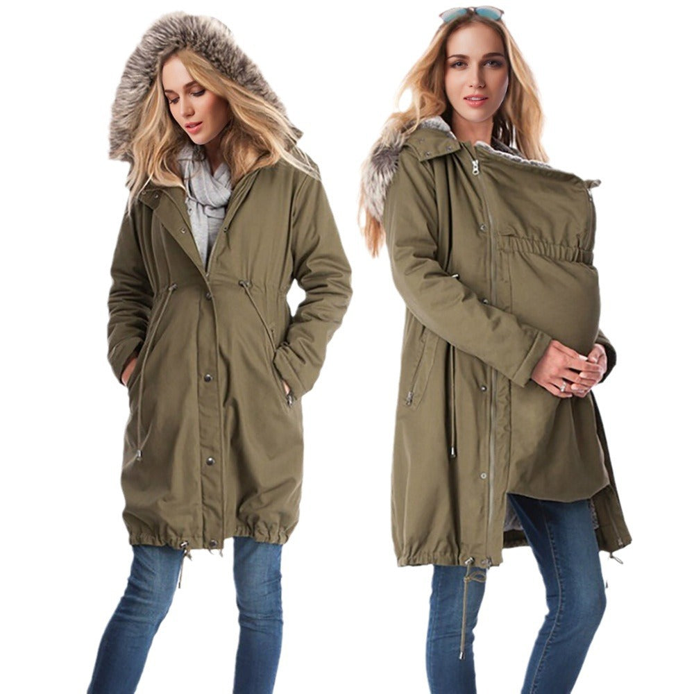 Cool New Autumn Hooded Fur Collar Coats