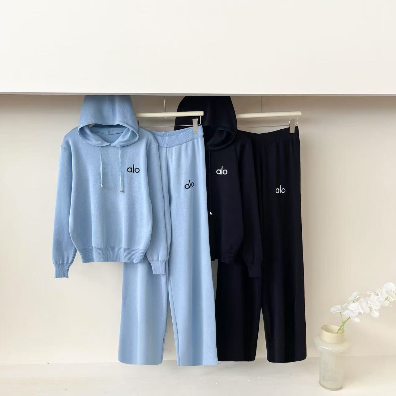 Women's Sweatshirt Fashion Trendy Knitted Two-piece Casual Suits