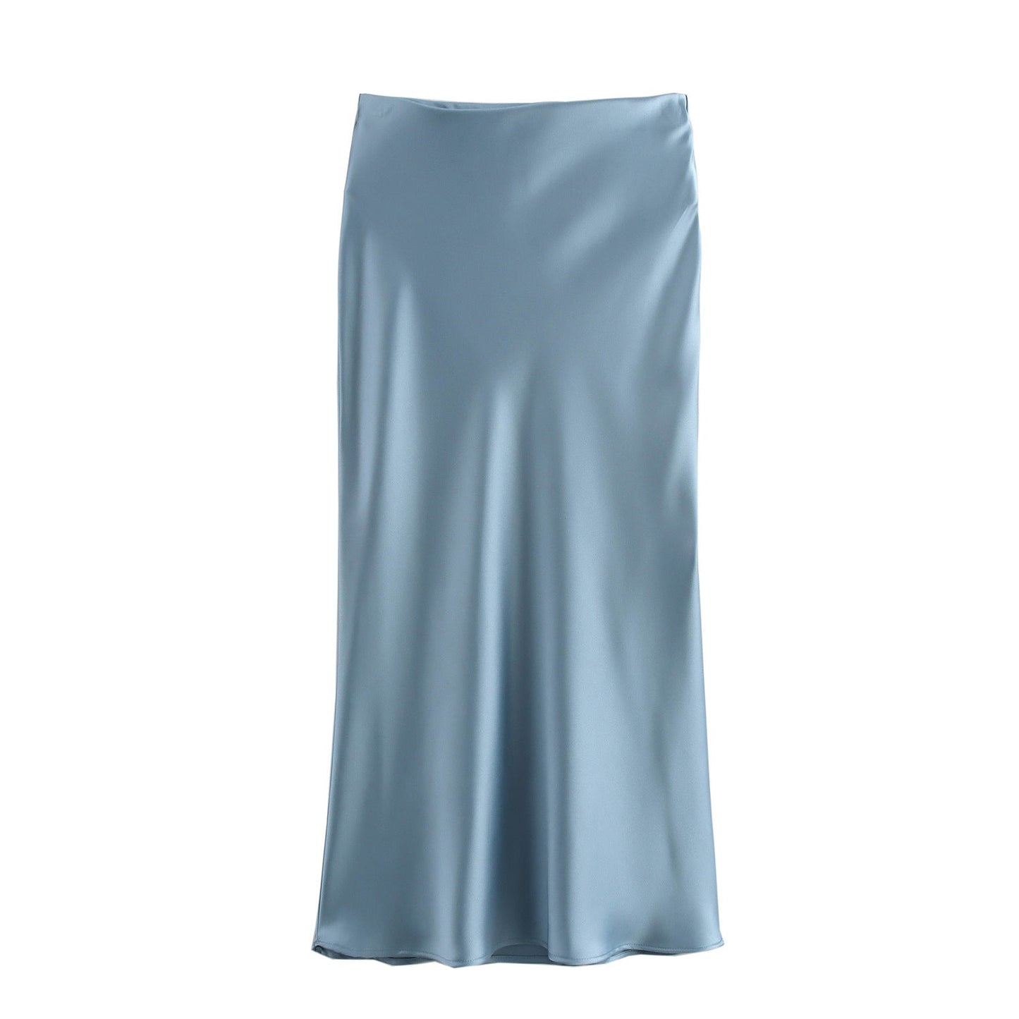 Women's Summer French Fashion Silk Satin Texture Skirts