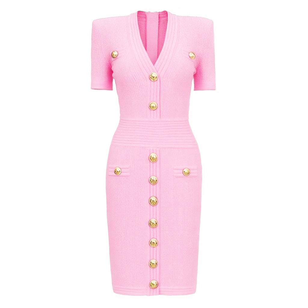 Women's Lengthened Summer Fashionable Knitted Slim Fit Dresses