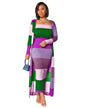 Fashion Temperament Printed Multicolor Two-piece Set Suits
