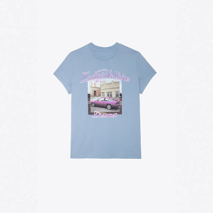 Women's Niche Rose Red Car Chalk Digital Blouses