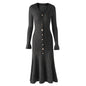 Swing Super Metal Buckle Micro Pull Cuff Dresses
