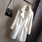 Women's Fur Integrated Imitation Marten Overcoats Mid-length Coats