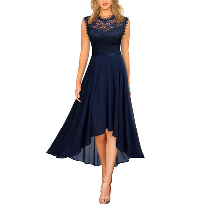 Versatile Cinched Chiffon Dress Dinner Lace Dresses