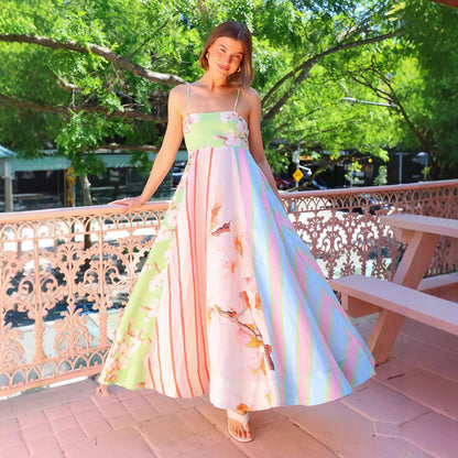 Sling Iti Printing Large Swing Dress Dresses