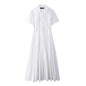Spring With Belt Shirt Stitching Dress Dresses