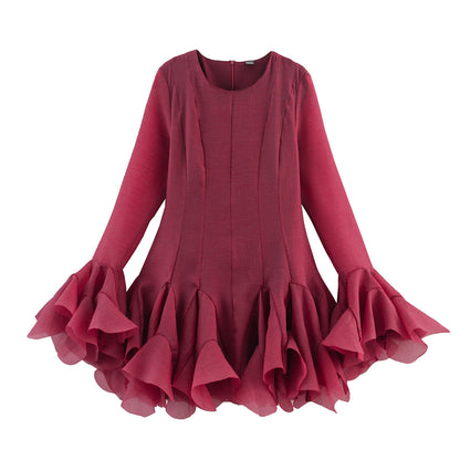 Women's Laminated Ruffles Tulle Tutu Dress Fairy Dresses