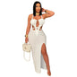 Women's Fashion Wear Sexy Knitted Halter Backless Dresses