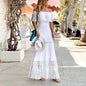 Women's Casual Fashion Stitching Lace Dress Dresses
