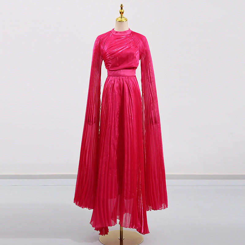 Women's French Royal Style Super Long Sleeve Retro Dance Dresses