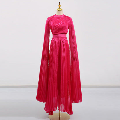 Women's French Royal Style Super Long Sleeve Retro Dance Dresses