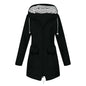 Women's Shell Windproof Outdoor Striped Hooded Mountaineering Coats