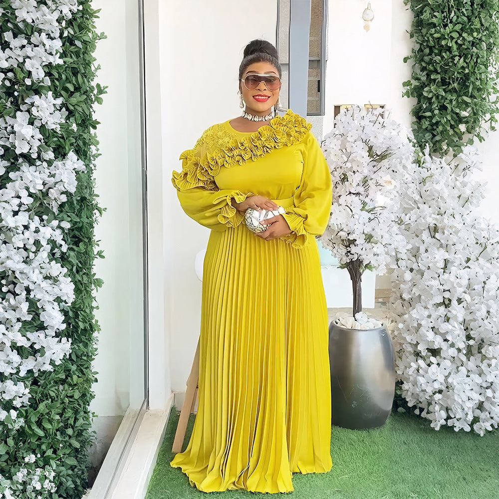 Women's Stylish Temperament Long Sleeves Dress African Dresses