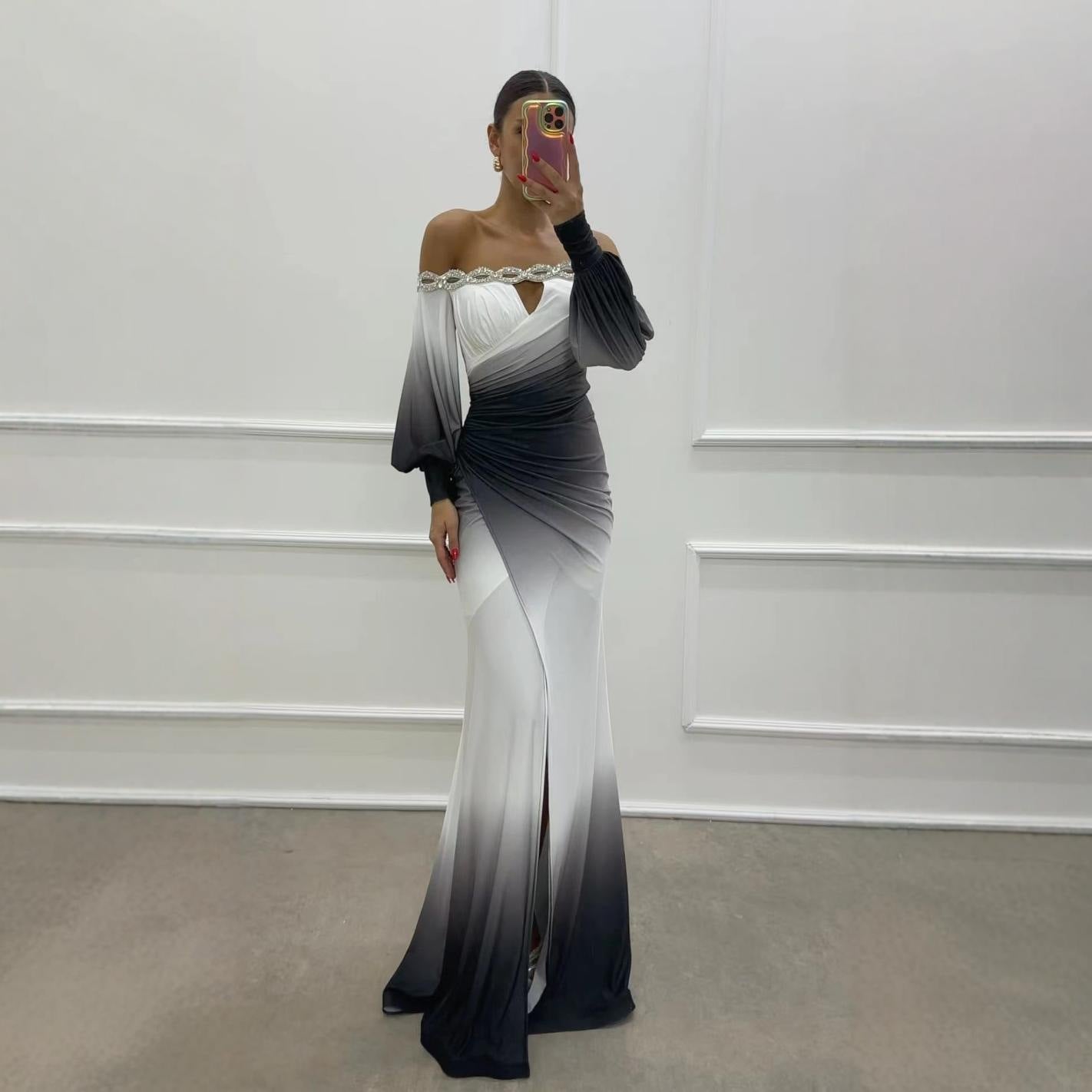 Party Sling Positioning Split Dress Casual Dresses