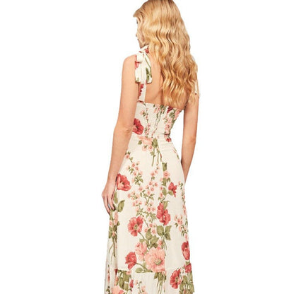 Rayon Printed Sling Mid-length Yu Dress Dresses