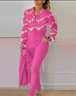 Women's Sweet Style Fresh Polyester Long Sleeve Fashion Casual Suits