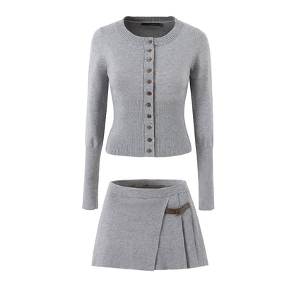 Women's Hot Slim Breasted Knitted High Waist Suits
