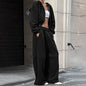 Fashion Loose Cool Solid Color Zipper Hooded High Suits