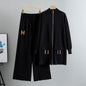 Women's Graceful Fashionable Casual Mid-length Knitted Two-piece Suits
