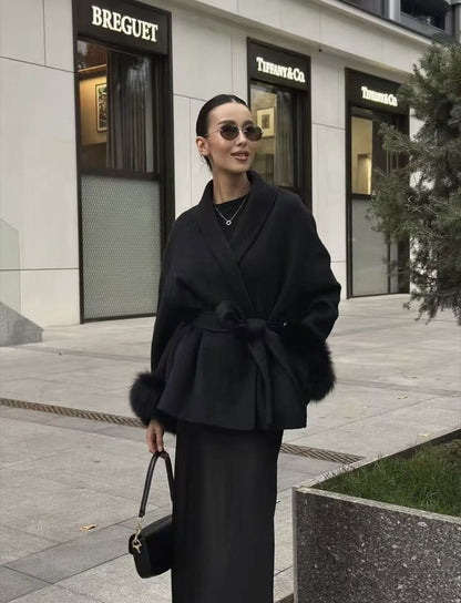 Women's Glamorous Stylish Fashionable High-grade Woolen Coats