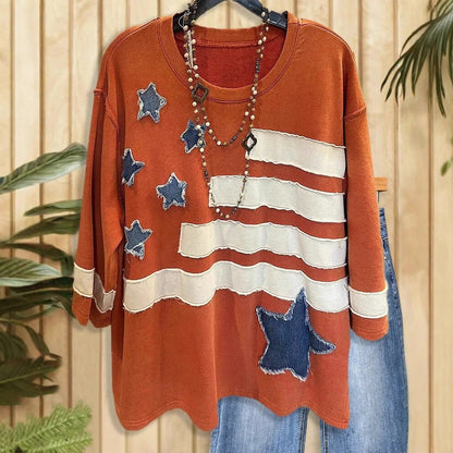 Women's Autumn Fashion Round Neck Embroidered Trendy Sweaters