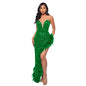 Women's Tube Sequined Feather Dress French Dresses