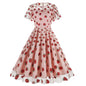 Women's Mesh Heart-shaped Valentine's Day Waist Dress Dresses