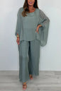 Fashion Loose Chiffon Long Sleeve Wide Suits