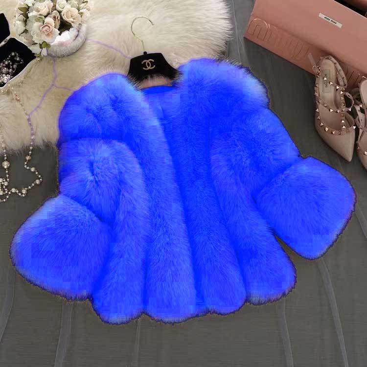 Women's Fur Stitching Integrated Warm Fox Coats
