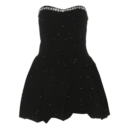 Women's Elegant Fashion Strapless Embellished Sequined Pettiskirt Dresses