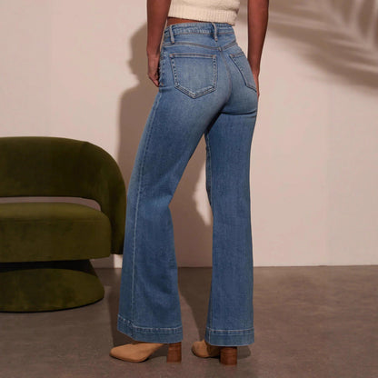 Women's Stretch Washed Stretchy Trousers Fashionable Temperament Jeans
