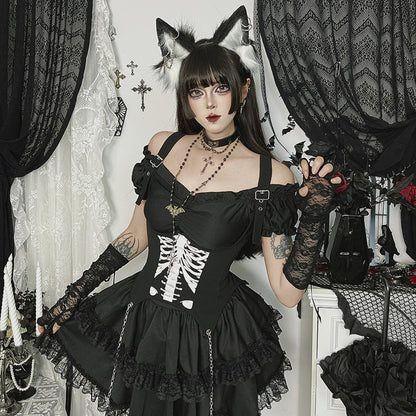 Dark Two-way Dress Gothic Style Sexy Hot Dresses