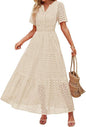 Women's A- Line Hollow Lace Cake Dress Dresses