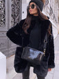 Women's Long Sleeve Lapel Faux Fur Pure Coats