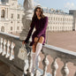 Women's Sleeve Knitted Dress Spring French Sunken Dresses