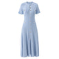 High Quality French Style Temperament Sleeve Hollow Thread Dresses
