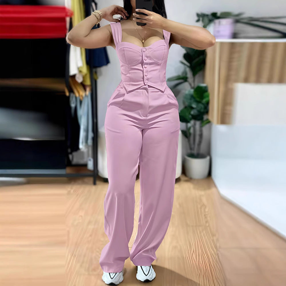 Women's Cool Elegant Camisole Tight Casual Suits