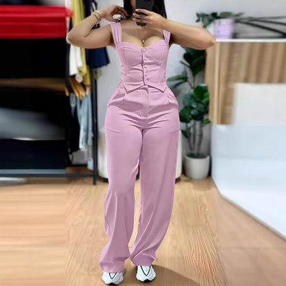 Women's Cool Elegant Camisole Tight Casual Suits