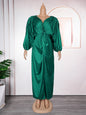 Women's Raglan Sleeve Dress Elegant High Waist Dresses