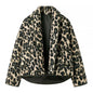 Women's Winter Vintage Leopard Print Printed Flower Coats