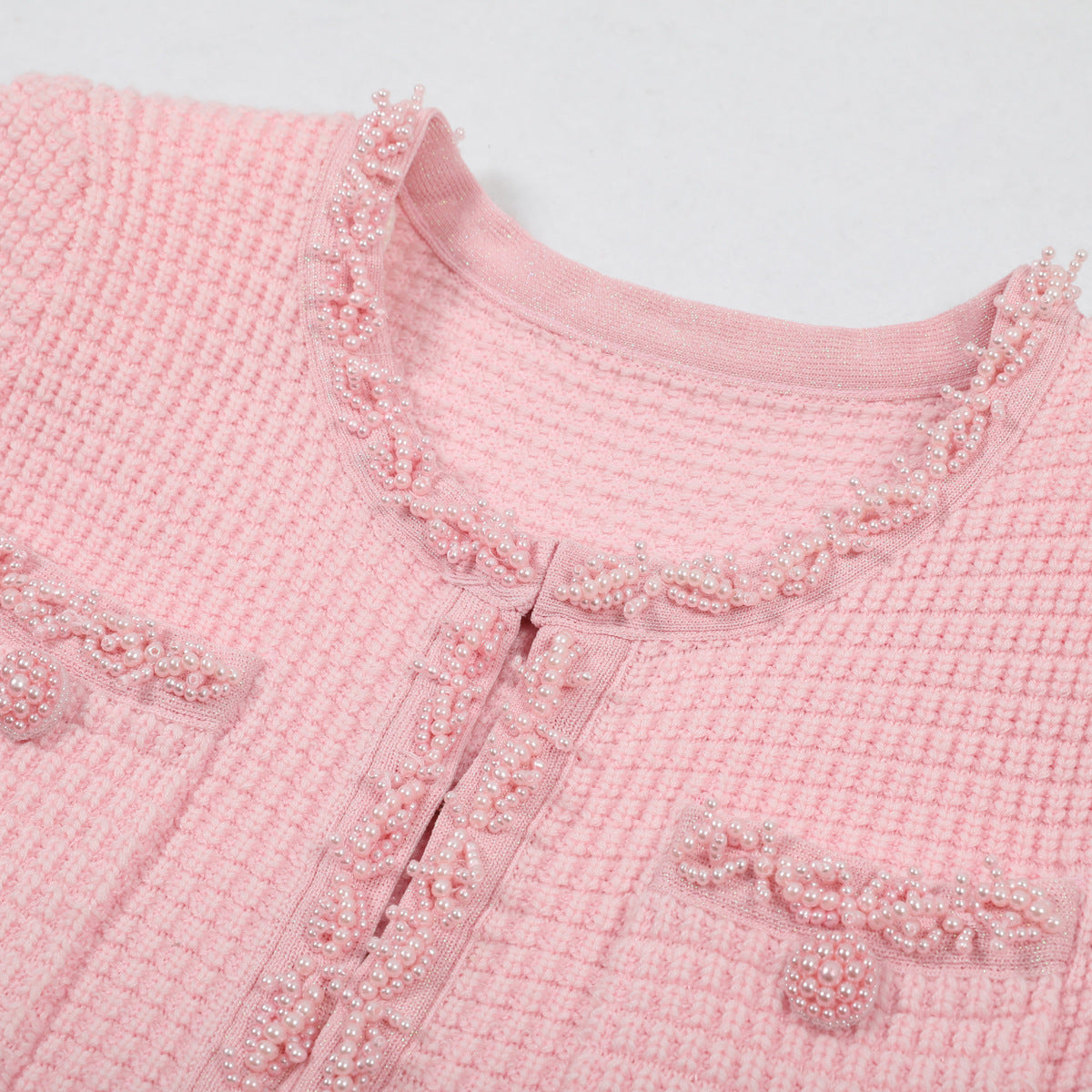 Women's Knitted Beaded Slim Slimming A- Line Dresses