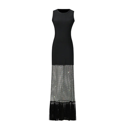 Women's Phantom Round Neck Sleeveless Long Dress Dresses